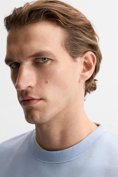 SKY BLUE CREW NECK SWEATSHIRT