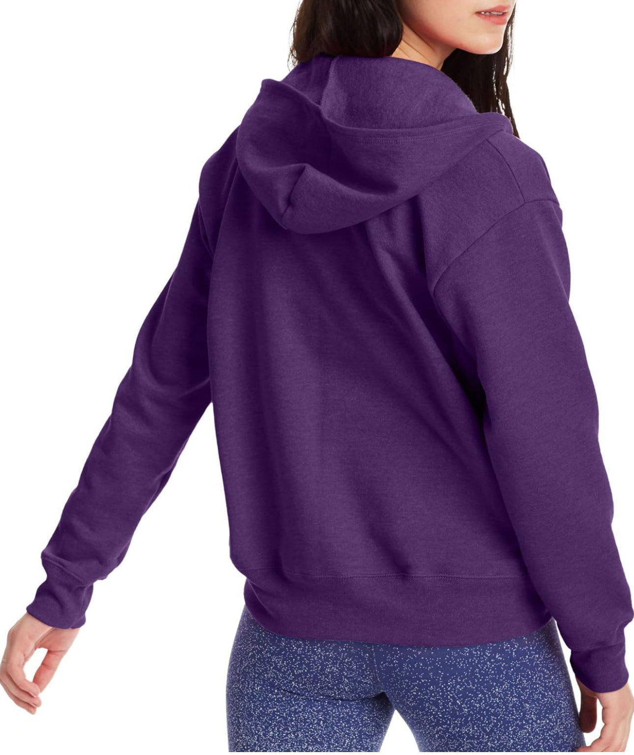 Purple Zipper Easy-wear Hoodie