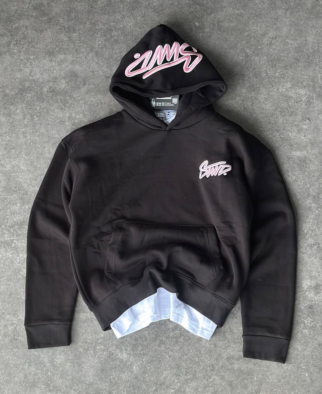 Artwork Embroidery Pullover Hoodie