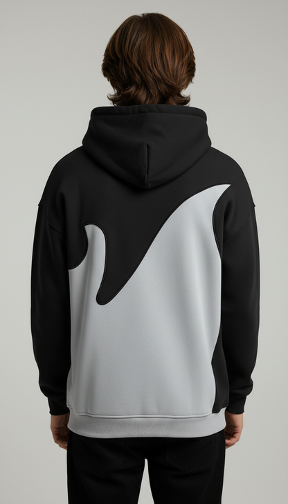 Charcoal & Black Flame Hoodie