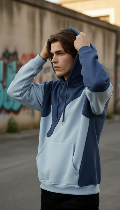 Charcoal & Black Flame Hoodie