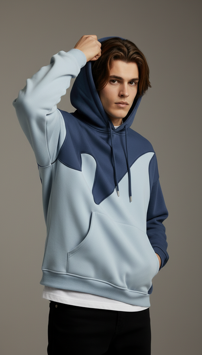 Charcoal & Black Flame Hoodie